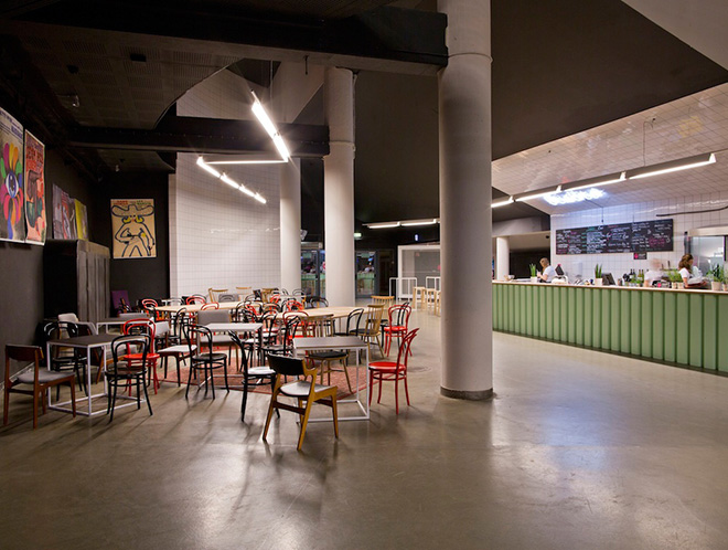 Interior design for cinema foyer by buck.architekci in poland.