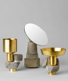 David Taylor, Considered Objects - concrete, brass, mirror | Yellowtrace