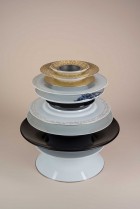 Hanna Krüger Assembles Porcelain Piles for Rosenthal Line Pila Vases | Yellowtrace