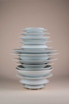Hanna Krüger Assembles Porcelain Piles for Rosenthal Line Pila Vases | Yellowtrace
