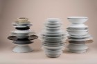 Hanna Krüger Assembles Porcelain Piles for Rosenthal Line Pila Vases | Yellowtrace