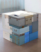 Michael Johansson blue vintage suitcases | Yellowtrace