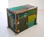 Michael Johansson green vintage suitcases | Yellowtrace
