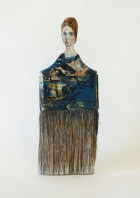 Sulputral Portraits From Paintbrush Handles by Rebecca Szeto | Yellowtrace