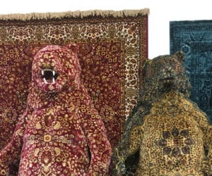 Debbie Lawson Mind Bending Sculptures Merge Animal Figures Persian Carpets Yellowtrace