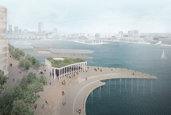 Sydney Harbour Pavilion Made With Oyster Shells Aerial View Spresser Peter Besley Yellowtrace