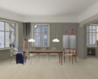 Djernes Bell Copenhagen Historic Apartment Renovation Dining Room Collage Mortensen Yellowtrace 41