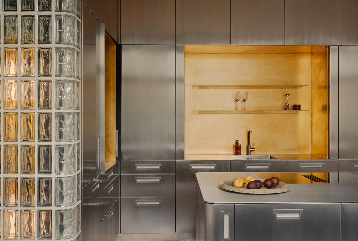 Yellowtrace Studio Karhard Berlin Apartment Glass Block Steel Kitchen