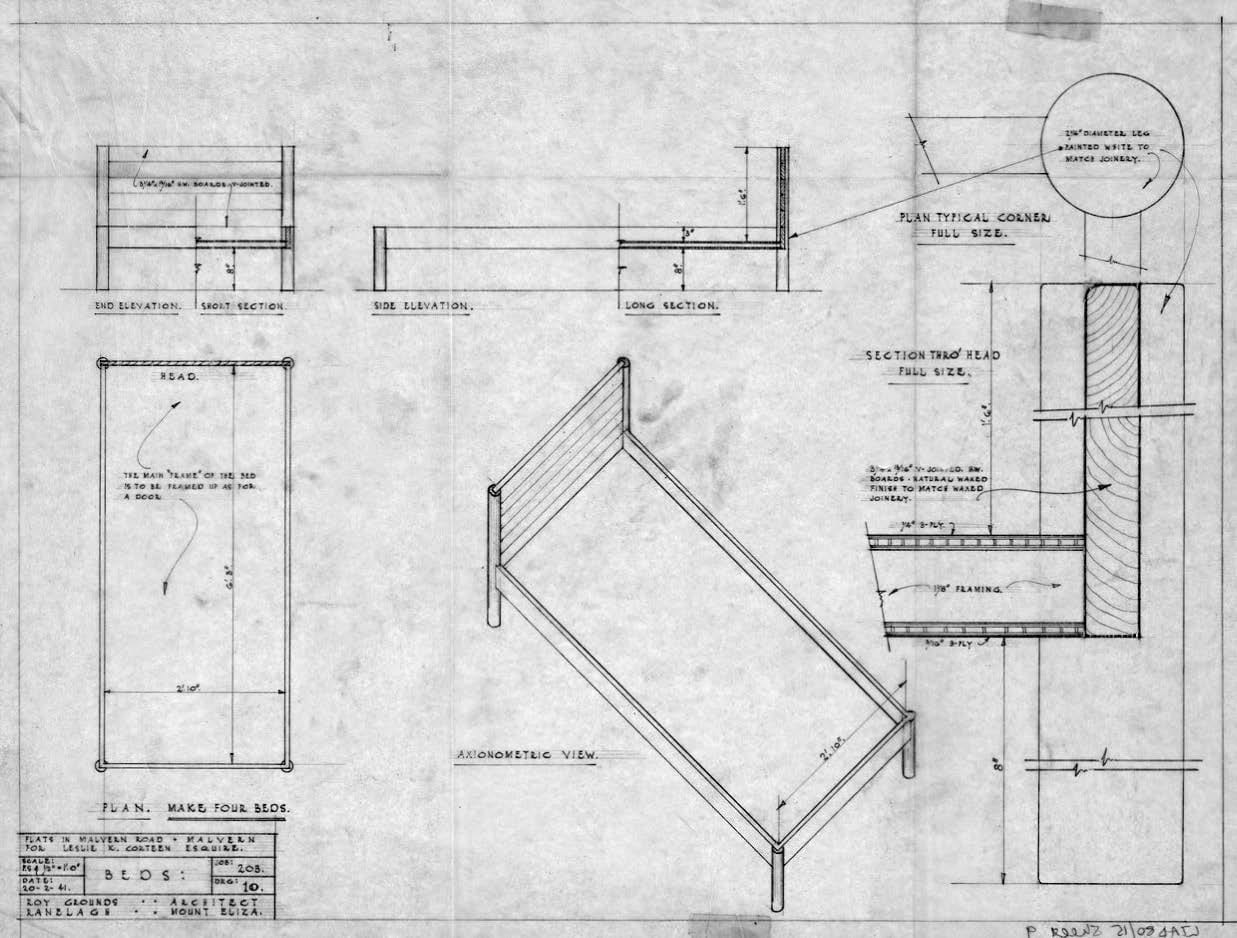 Yellowtrace Bedroom Furniture Designed By Grounds Drawing By Roy Grounds Roy Grounds Collection State Library Of Victoria 01 Opt80